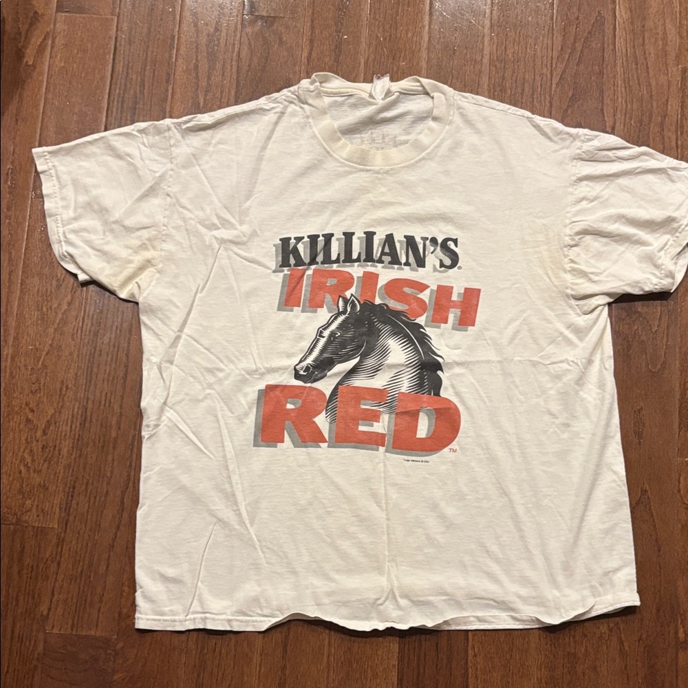 Vintage 1990s XL Killian's Irish Red BeerT-Shirt Hanes My Brother's Place DC